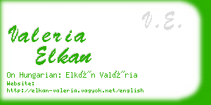 valeria elkan business card